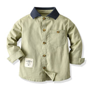 Kids Boys Shirt Cotton Long Sleeve